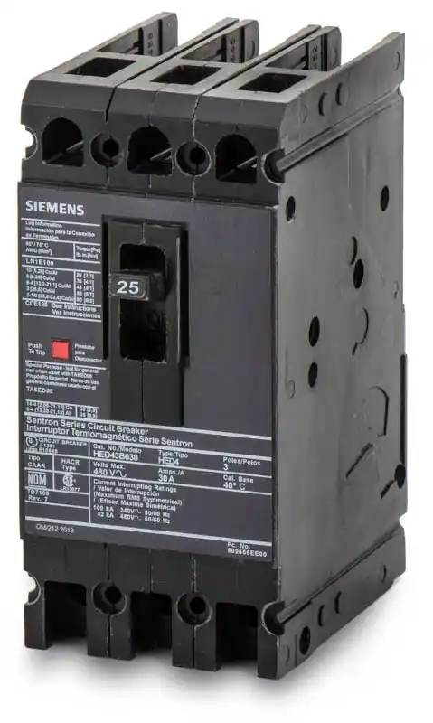 Special Discount Siemens HED43B025L - 25A 3 Pole Molded Case Circuit Breaker