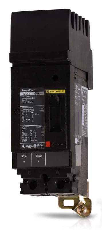 Square D HDA260502 - 50A 2 Pole Molded Case Circuit Breaker Secure Checkout