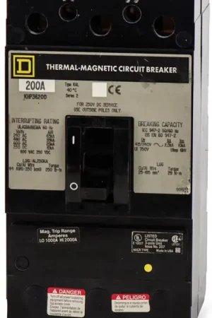 Brand New Square D KHP36200 - 200A 3 Pole Molded Case Circuit Breaker