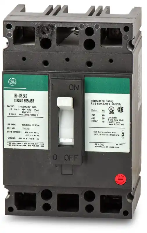 While Supplies Last ABB / General Electric THED124015WL - 15A 2 Pole Molded Case Circuit Breaker