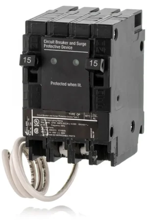 Budget Siemens QSA1515SPD - 15/15A 2 Pole Miniature Circuit Breaker