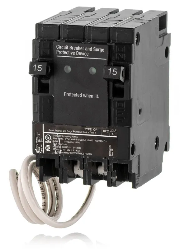 Budget Siemens QSA1515SPD - 15/15A 2 Pole Miniature Circuit Breaker