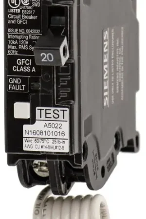 Top Rated Siemens QF120A - 20A GFCI Miniature Circuit Breaker