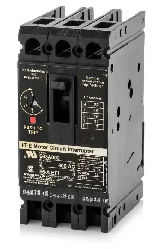 Siemens E63A002 - 2A 3 Pole Motor Circuit Protector Crafted
