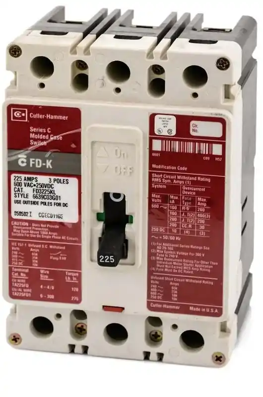 Secure Checkout Eaton / Cutler-Hammer FD3225KL-R - 225A 3 Pole Molded Case Switch