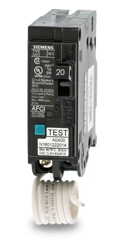 Siemens QA120AF - 20A AFCI Miniature Circuit Breaker Save Now