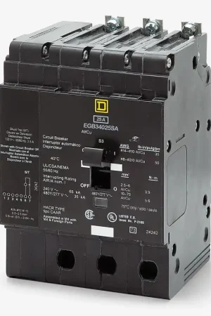 Best Seller Square D EGB34025SA - 25A 3 Pole Molded Case Circuit Breaker