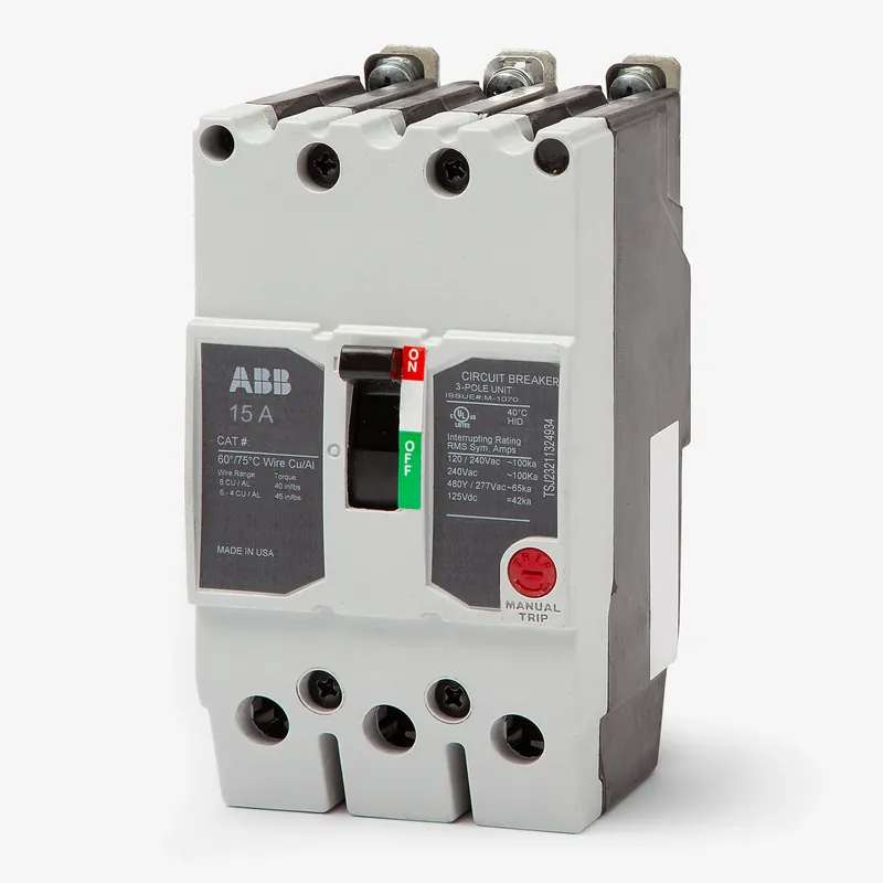 ABB / General Electric TEYL3015B - 15A 3 Pole Molded Case Circuit Breaker Brand New