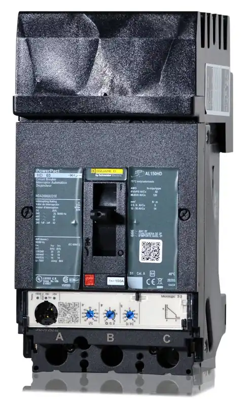 Square D HDA36060U31X - 60A 3 Pole Molded Case Circuit Breaker New Release