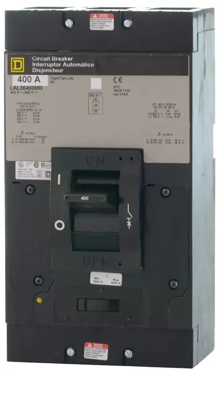 Square D LAL36400MB - 400A 3 Pole Molded Case Circuit Breaker Certified