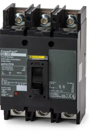 Hassle-Free Returns Schneider Electric / Square D QDP32175TM - 175A 3 Pole Molded Case Circuit Breaker