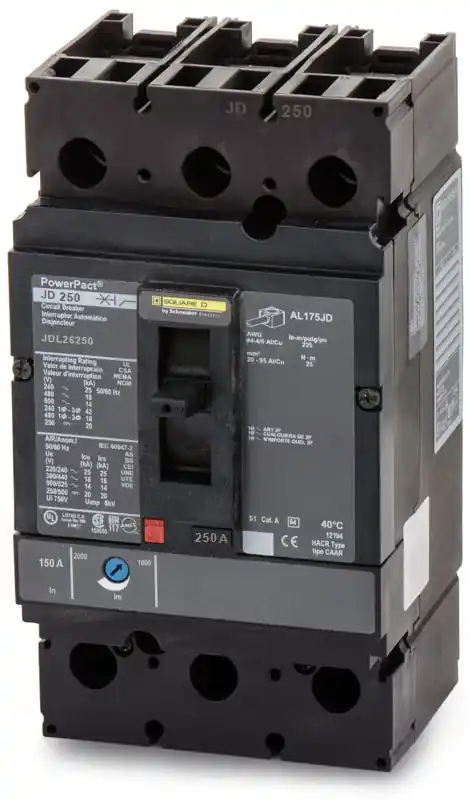 Square D JDL26250 - 250A 2 Pole Molded Case Circuit Breaker Fan Favorite