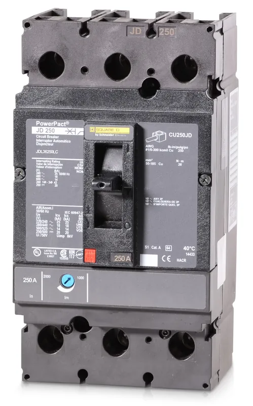 Square D JDL36250LC - 250A 3 Pole Molded Case Circuit Breaker Crafted