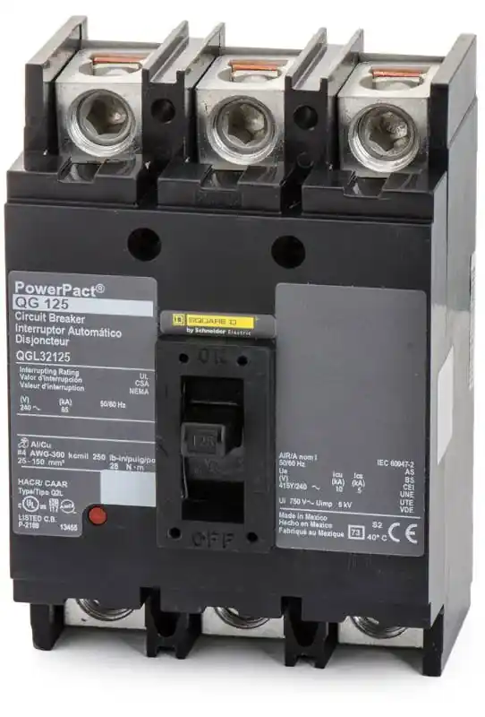 Order Now Square D QGL32125 - 125A 3 Pole Molded Case Circuit Breaker