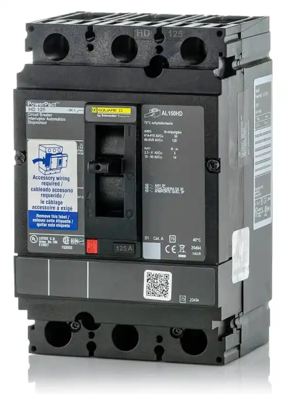Time-Limited Square D HDL36125AA - 125A 3 Pole Molded Case Circuit Breaker