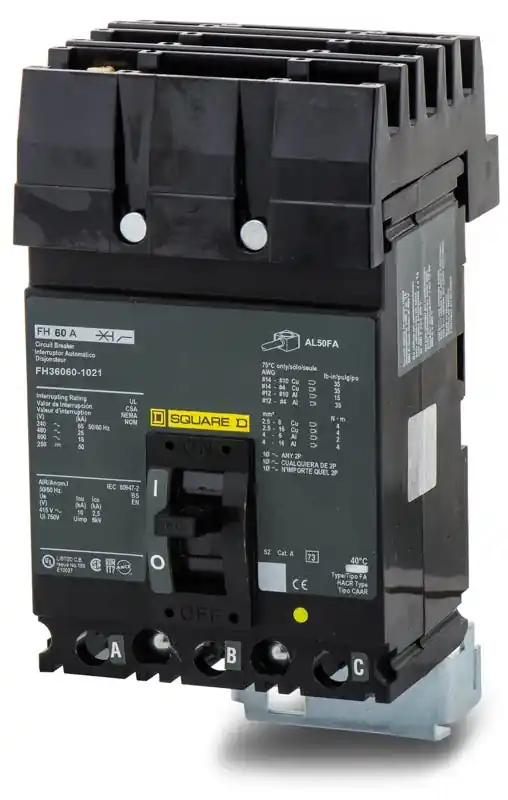 Schneider Electric FH36060-1021 - 60A 3 Pole Molded Case Circuit Breaker Sale