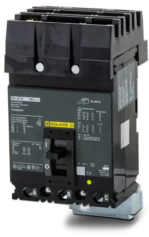 Square D FH36020G - 20A 3 Pole Molded Case Circuit Breaker Genuine