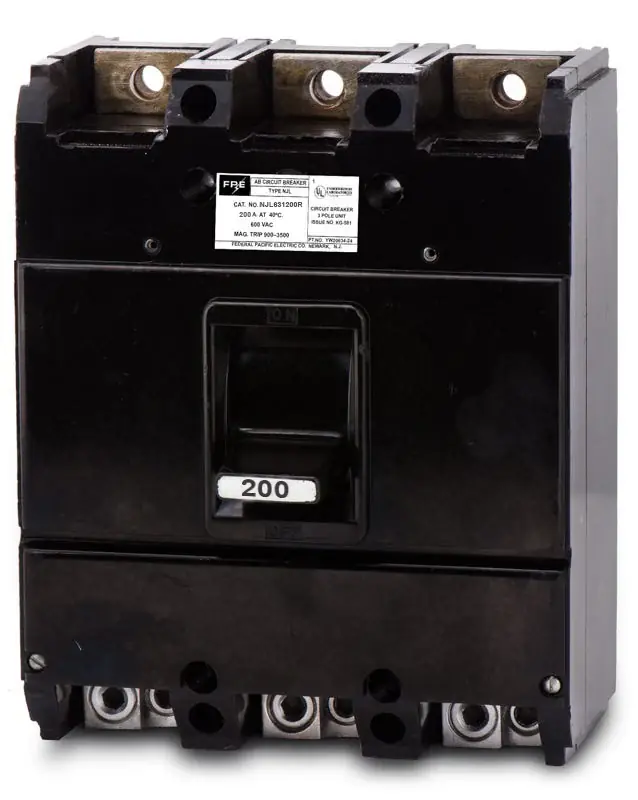 Federal Pacific NJL631200R - 200A 3 Pole Molded Case Circuit Breaker Genuine