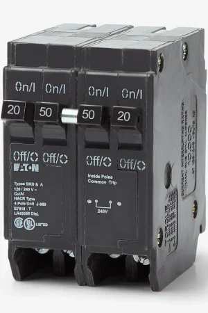 Price Drop Eaton / Cutler-Hammer BQ2502120 - 20/50A Quadplex Miniature Circuit Breaker