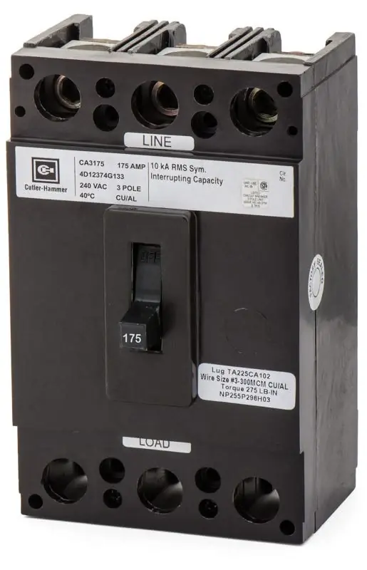 Brand New Eaton / Cutler-Hammer CA3175 - 175A 3 Pole Molded Case Circuit Breaker