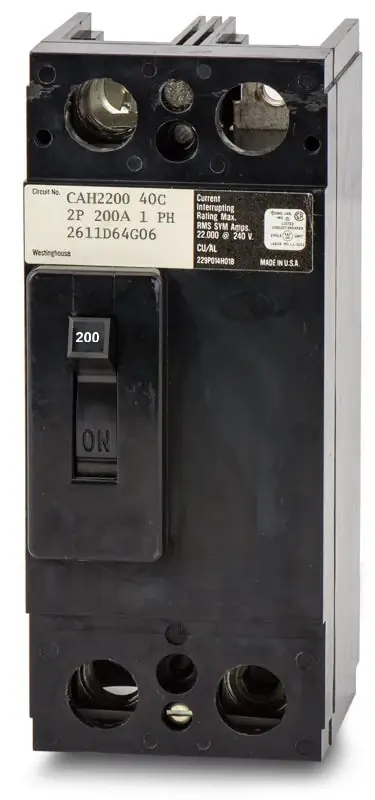 Eaton / Cutler-Hammer CAH2200 - 200A 2 Pole Molded Case Circuit Breaker Save Now