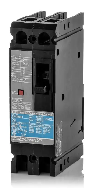 Siemens ED42B030 - 30A 2 Pole Molded Case Circuit Breaker New Release