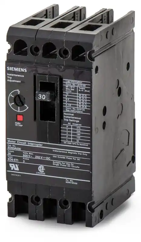 Siemens ED63A030 - 30A 3 Pole Motor Circuit Protector Instant Buy