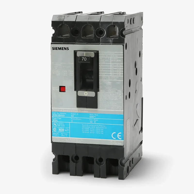 Siemens ED63B070 - 70A 3 Pole Molded Case Circuit Breaker In Demand