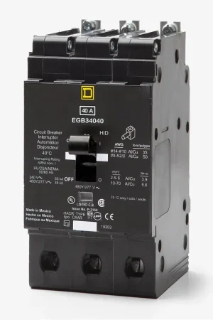 Best Seller Square D EGB34040 - 40A 3 Pole Miniature Circuit Breaker