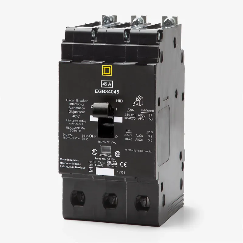 Square D EGB34045 - 45A 3 Pole Miniature Circuit Breaker Budget