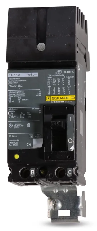 Square D FA22015BC - 15A 2 Pole Molded Case Circuit Breaker While Supplies Last