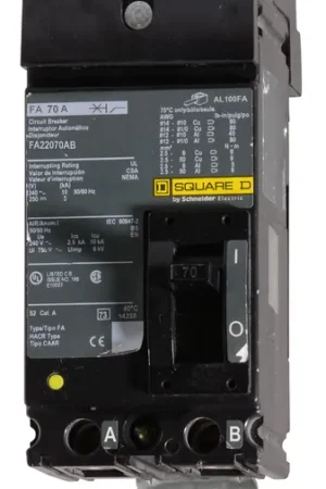 Today Only Square D FA22070AB - 70A 2 Pole Molded Case Circuit Breaker