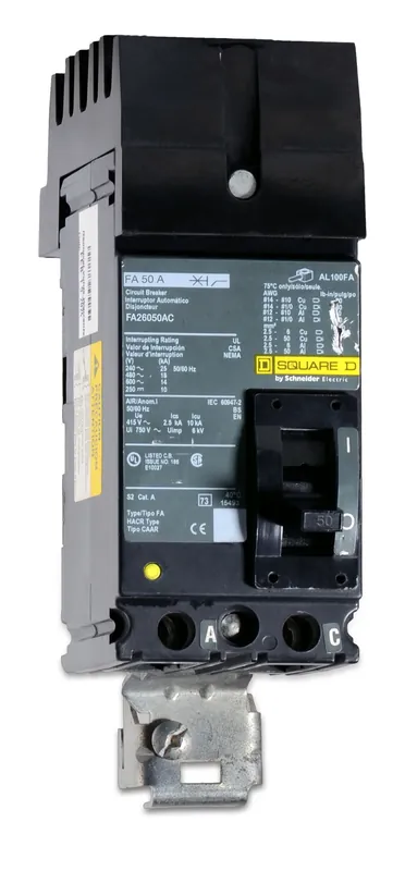 Today Only Square D FA26050AC - 50A 2 Pole Molded Case Circuit Breaker