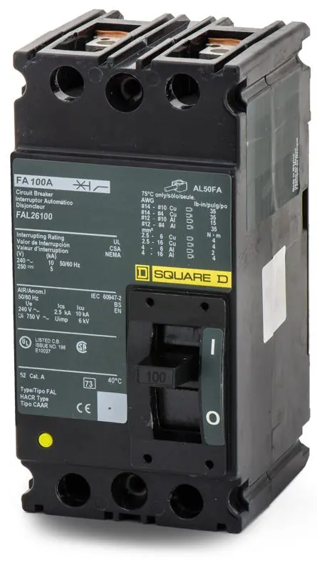 Price Drop Square D FAL26100 - 100A 2 Pole Molded Case Circuit Breaker