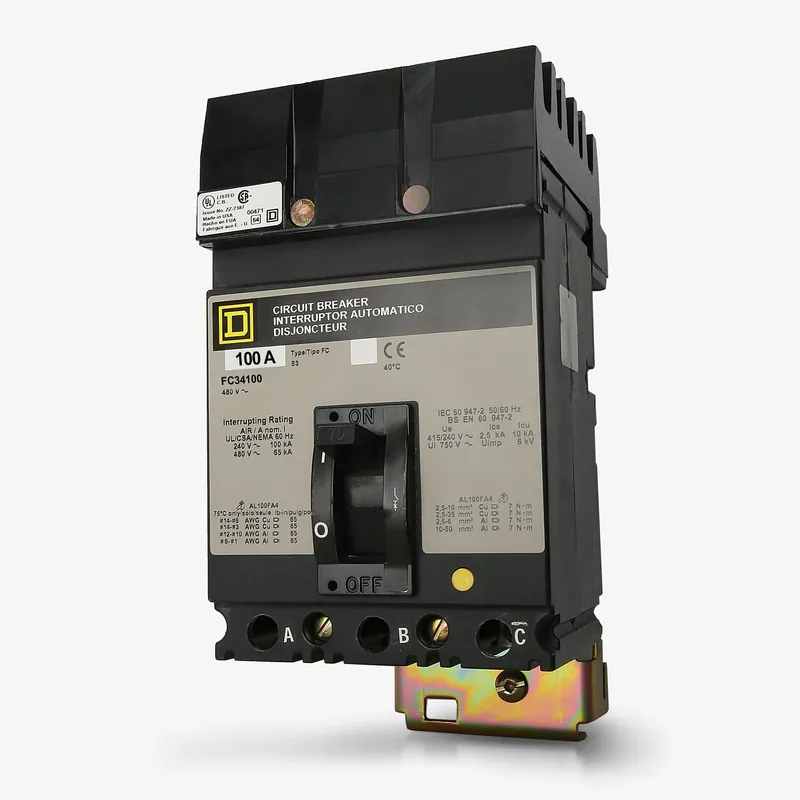 Get Yours Square D FC34100 - 100A 3 Pole Molded Case Circuit Breaker