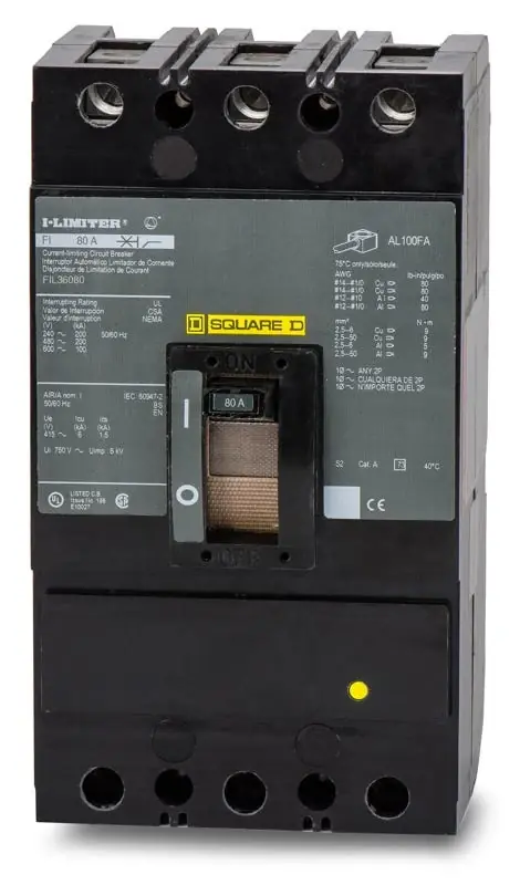 One Day Deal Square D FIL36080 - 80A 3 Pole Molded Case Circuit Breaker