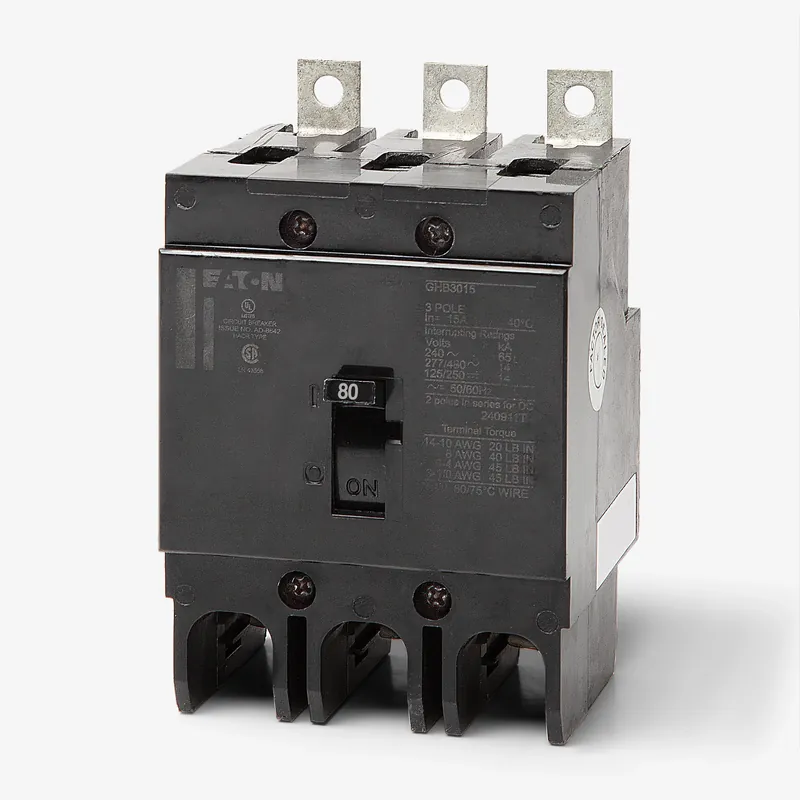 Certified Eaton / Cutler-Hammer GHB3080 - 80A 3 Pole Molded Case Circuit Breaker