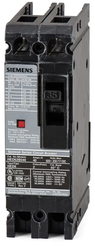 Buy Today Siemens HHED62B035 - 35A 2 Pole Molded Case Circuit Breaker