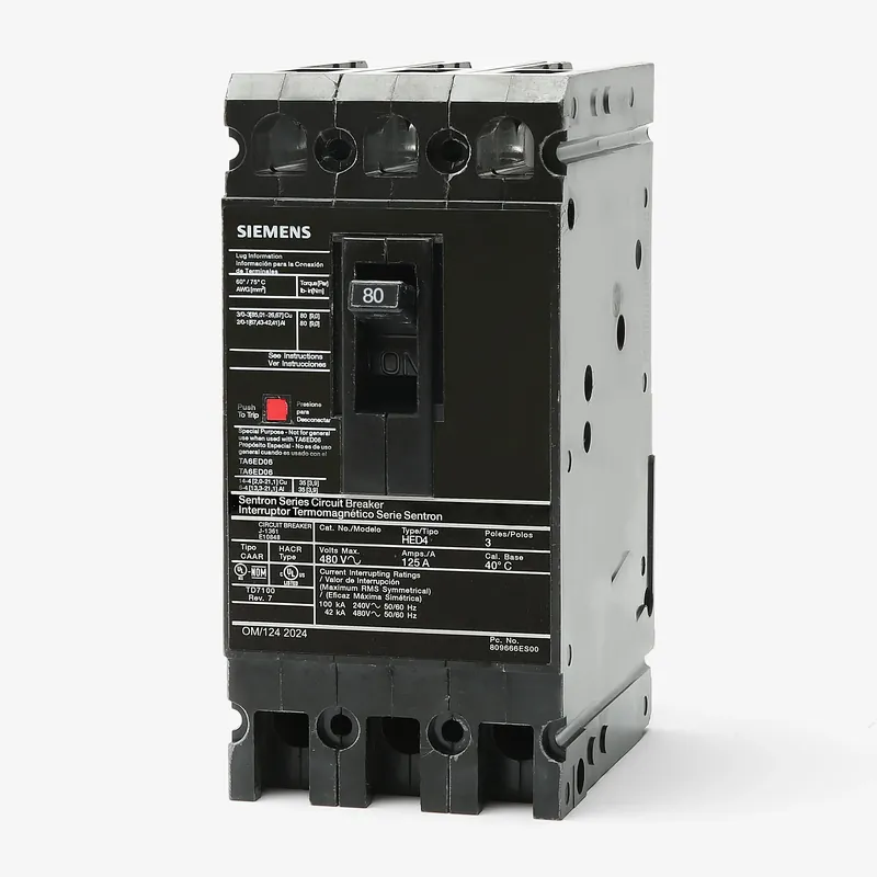 Siemens HHED63B080 - 80A 3 Pole Molded Case Circuit Breaker Final Sale