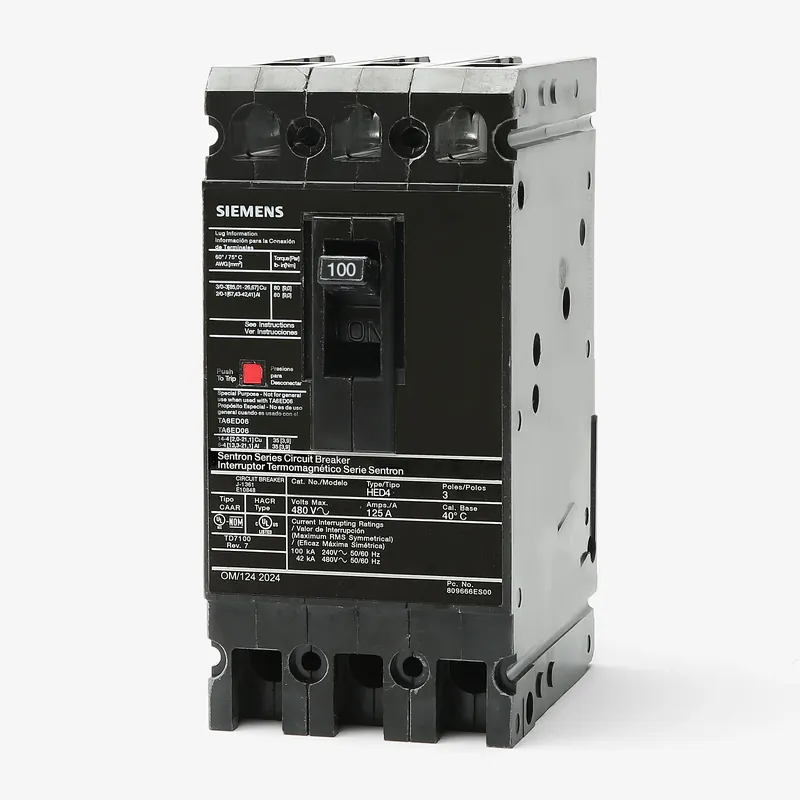 Siemens HHED63B100 - 100A 3 Pole Molded Case Circuit Breaker Genuine
