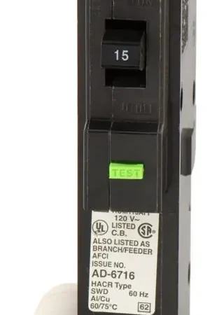 Trending Square D HOM115AFI - 15A AFCI Miniature Circuit Breaker