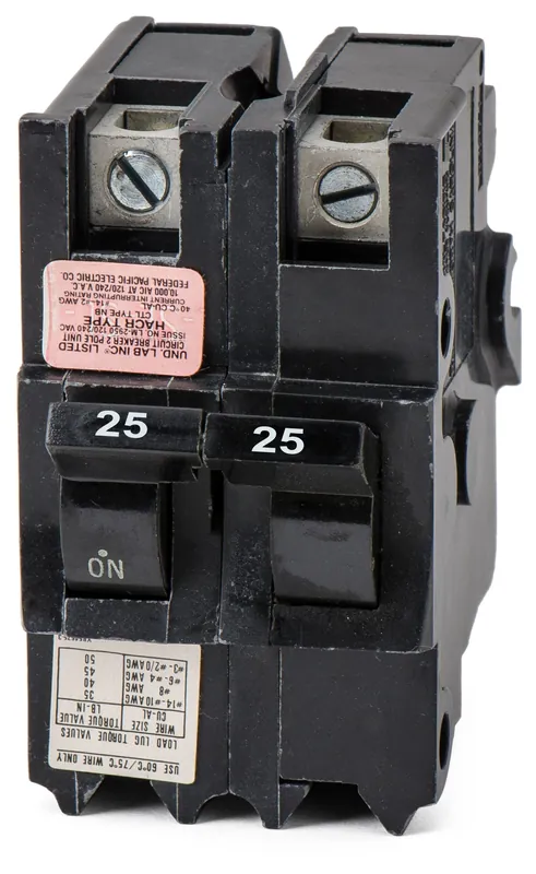 Federal Pacific NB221025 - 25A 2 Pole Miniature Circuit Breaker Special Offer