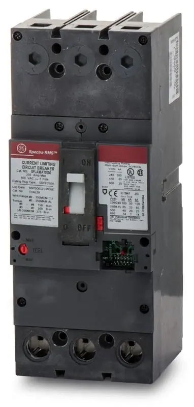 Fresh Stock ABB / General Electric SFLA36AT0250 - 250A 3 Pole Molded Case Circuit Breaker