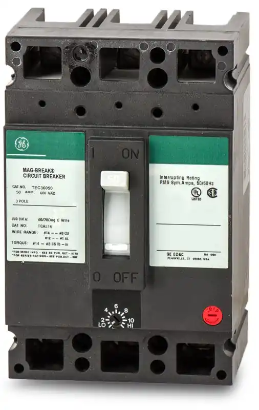 While Supplies Last ABB / General Electric TEC36050 - 50A 3 Pole Motor Circuit Protector