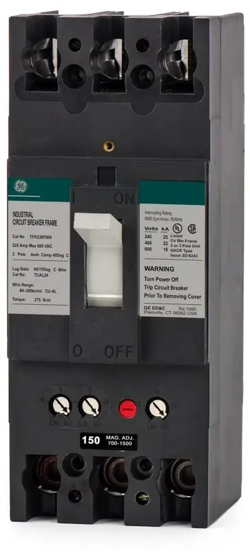 ABB / General Electric TFK236150WL - 150A 3 Pole Molded Case Circuit Breaker Same Day Shipping