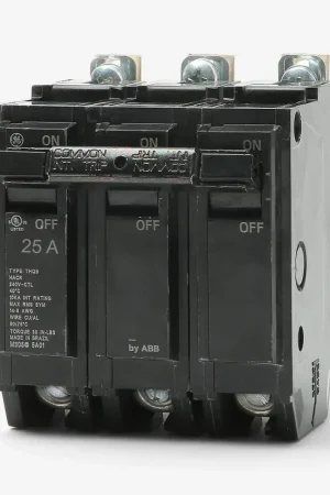 Popular ABB / General Electric THQB32025 - 25A 3 Pole Miniature Circuit Breaker