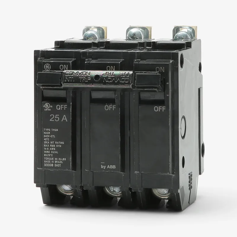 Popular ABB / General Electric THQB32025 - 25A 3 Pole Miniature Circuit Breaker