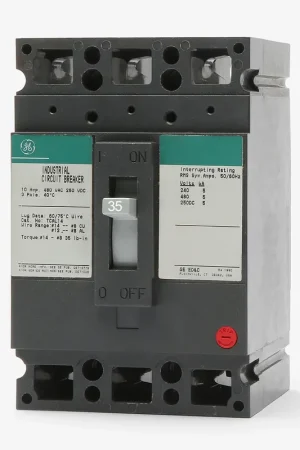 ABB / General Electric THED136035 - 35A 3 Pole Molded Case Circuit Breaker Hassle-Free Returns