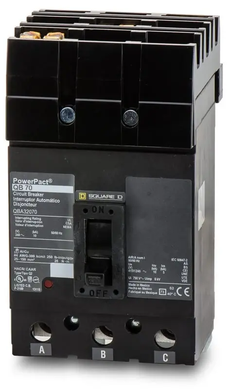 Square D QBA32070 - 70A 3 Pole Molded Case Circuit Breaker Buy Online