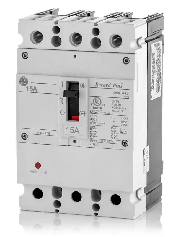ABB / General Electric FBN36TE015RV - 15A 3 Pole Molded Case Circuit Breaker Mega Sale
